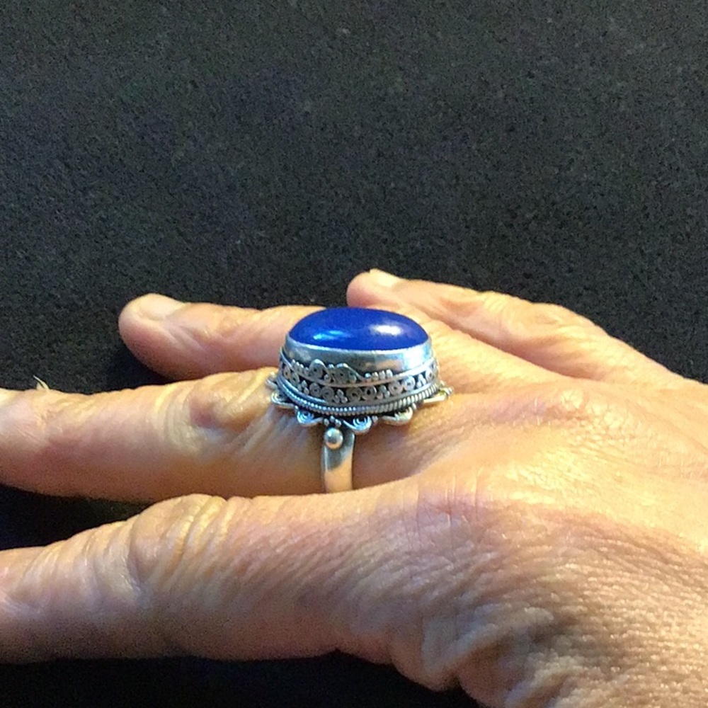 Sterling Blue Stone Ring (8)